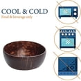 thumbnail image 4 of Bol de coco natural, cuenco para servir de cáscara de coco, plato para ensalada de frutos secos y dulces, recipiente para artículos diversos para el hogar o la cafetería., 4 of 8