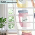 thumbnail image 4 of Yayeee Window Curtains Light Filtering 63"x52" Grommet Panel Pair Home Living Room Decor, Beige Jam Jars, 4 of 7