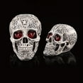 thumbnail image 3 of Skeleton Halloween Decorations,Halloween Ornaments Life Size Human Skull Model Indoor Outdoor Decorations for Trick-or-Treaters,Realistic Resin Human Head Bone Tabletop Home Decor, 3 of 5