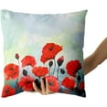 thumbnail image 4 of Red Poppy Flowers Throw Pillow Cases 18 x 18 inch Set of 2 Beauty Bloom Floral Square Cushion Cover Standard Pillowcase for Home Decorative Sofa Armchair Bedroom Living Room, 4 of 6