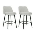 thumbnail image 4 of Homy Casa 26" Counter Height Bar Stools Set of 2, Upholstered Kitchen Island Chairs, 4 of 7