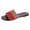 Red, variant on VerPetridure Women's Summer Sandals Stripe Casual Vacation Open Toe Flat Beach Sandals Slippers