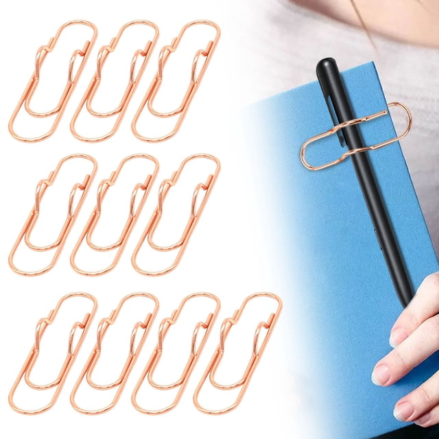 10 Pcs Porte-Trombones en Métal, Trombones Multicolores en Acier Inoxydable pour Bureau, Table et Journal