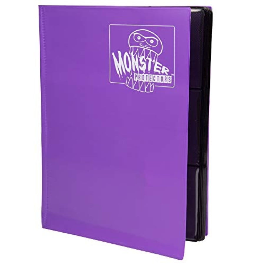 Monster Binder - 9 Pocket Trading Card Album - Matte Coral Purple - Holds 360 Yugioh, Magic, and Pokemon Cards