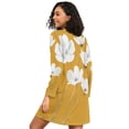 thumbnail image 2 of FORMRS Womens Long Sleeve Nightgowns Crew Neck Sleep Shirt Soft Pajamas Sizes S-3XL, White Flowers, 2 of 8