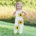 thumbnail image 3 of NAISIBABY Girls Suspenders Jumpsuit, Sleeveless Fashion Printed Summer Romper White 5T, 3 of 5