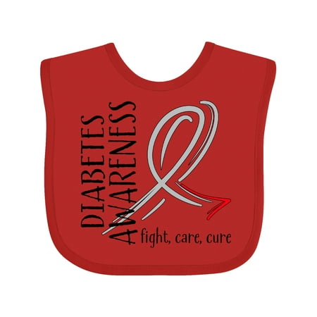 

Inktastic Diabetes Awareness- fight care cure Gift Baby Boy or Baby Girl Bib