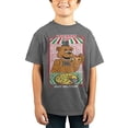 thumbnail image 3 of Bioworld Five Nights at Freddy's Fazbear's Pizza Fast Delivery Ad Layout Screen Print on Forest Red Tee-M, 3 of 5