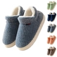 thumbnail image 2 of Wovix Women Men Ankle Bootie Slipper Plush Warm Indoor Outdoor Shoes Thermal Comfy Lined Memory Foam Slipper with Anti- Sole Grey 47, 2 of 6