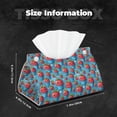 thumbnail image 6 of Lsque Cute Strawberry Flower Pot Printed Long Tissue Box Cover Holder, Facial Paper Organizer Dispenser,Triangle with Bottom Belt, PVC Leather Decorative Organizer, 6 of 9