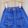 thumbnail image 3 of Cethrio Girls Denim Skirts, Breathable Summer Casual Elastic Waist Mini Skirts Blue Size 3-4T, 3 of 4