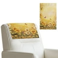 thumbnail image 2 of Xixirimido Vibrant Sunflower Butterfly Pattern Recliner Headrest Protector Leather Non Slip Headrest Covers for Recliners Sofa Headrest Covers Furniture Protector for Home, 2Pcs, 2 of 7