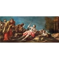 thumbnail image 2 of Giovanni Antonio Pellegrini 24x13 Black Ornate Framed Double Matted Museum Art Print Titled: The Judgment of Midas, 2 of 5
