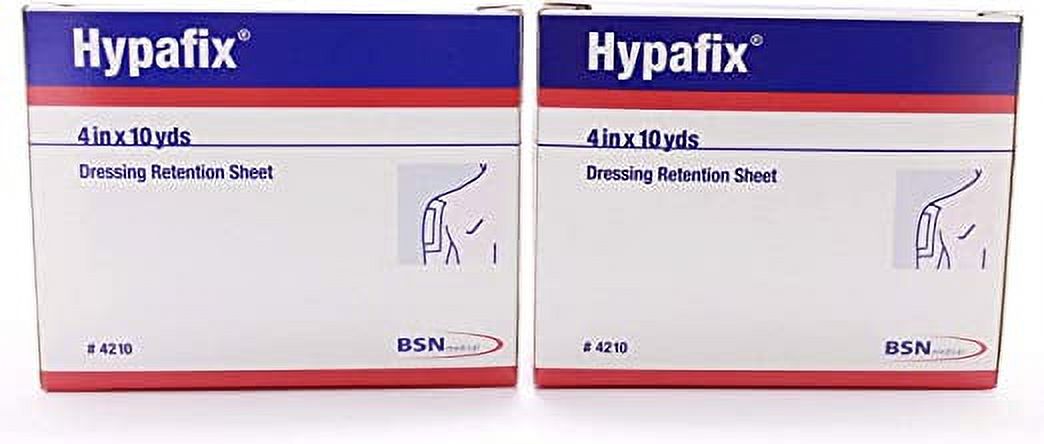 Hypafix Dressing Retention Sheet Roll 4"x10 Yards 2 Pk | Surgical Tape | Medical Adhesive Tape Wound Care | Non-Irritating First Aid Tape | Self-Adhesive Hypoallergenic Tape for Sensitive Skin