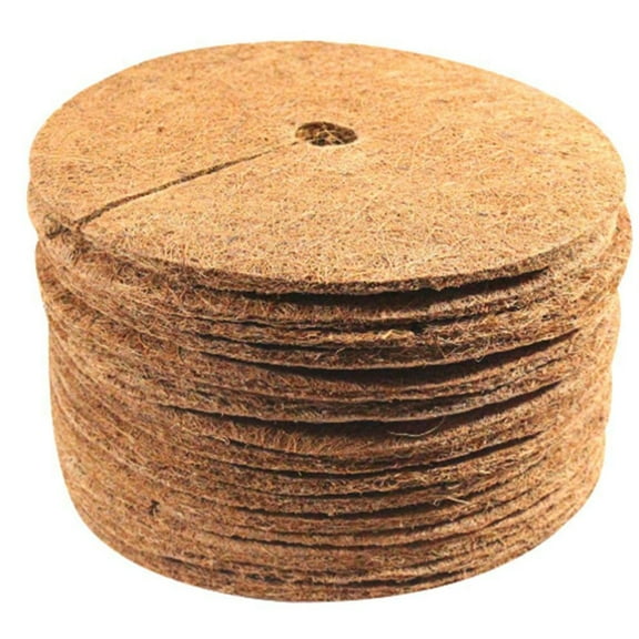 16Pcs Coconut Fiber Tree Ring Mulch Mat, 11.8 Inch Plant Protectors Mat for Indoor Outdoor Plants