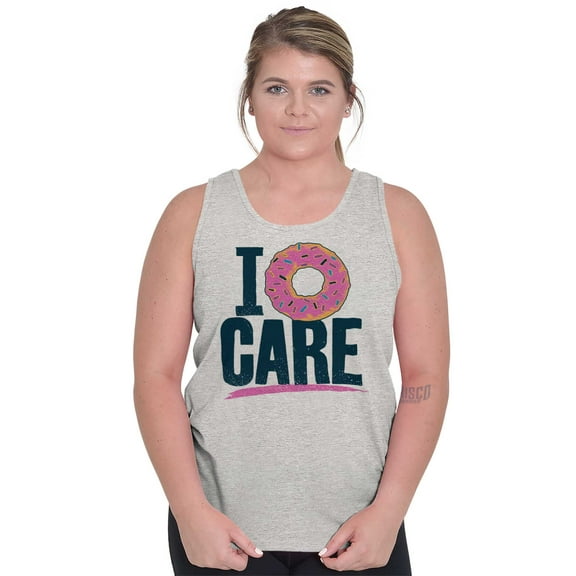 Funny Big Donut Pink Frosting Pun Tank Top T Shirts Men Women Brisco Brands S
