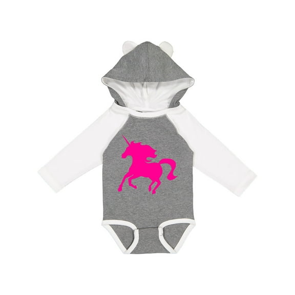 Inktastic Pink Unicorn Boys or Girls Long Sleeve Baby Bodysuit