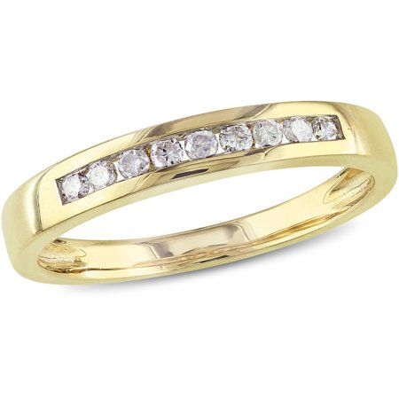 1/5 Carat T.W. Diamond Semi-Eternity Ring in 10kt Yellow Gold