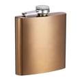 thumbnail image 1 of Uxcell 6oz 170ml termo de acero inoxidable para camping, senderismo y actividades al aire libre, oro rosa, 1 of 6