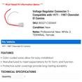 thumbnail image 2 of Regulator Connector 1 - Compatible with 1971 - 1987 Chevy El Camino 1972 1973 1974 1975 1976 1977 1978 1979 1980 1981 1982 1983 1984 1985 1986, 2 of 2