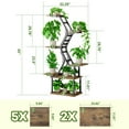 thumbnail image 6 of Joqixon Plant Stand with Grow Lights：65" Tall Plant Shelf Indoor for Multiple Large Plants - 7 Tiered Metal Plant Rack, 6 of 12