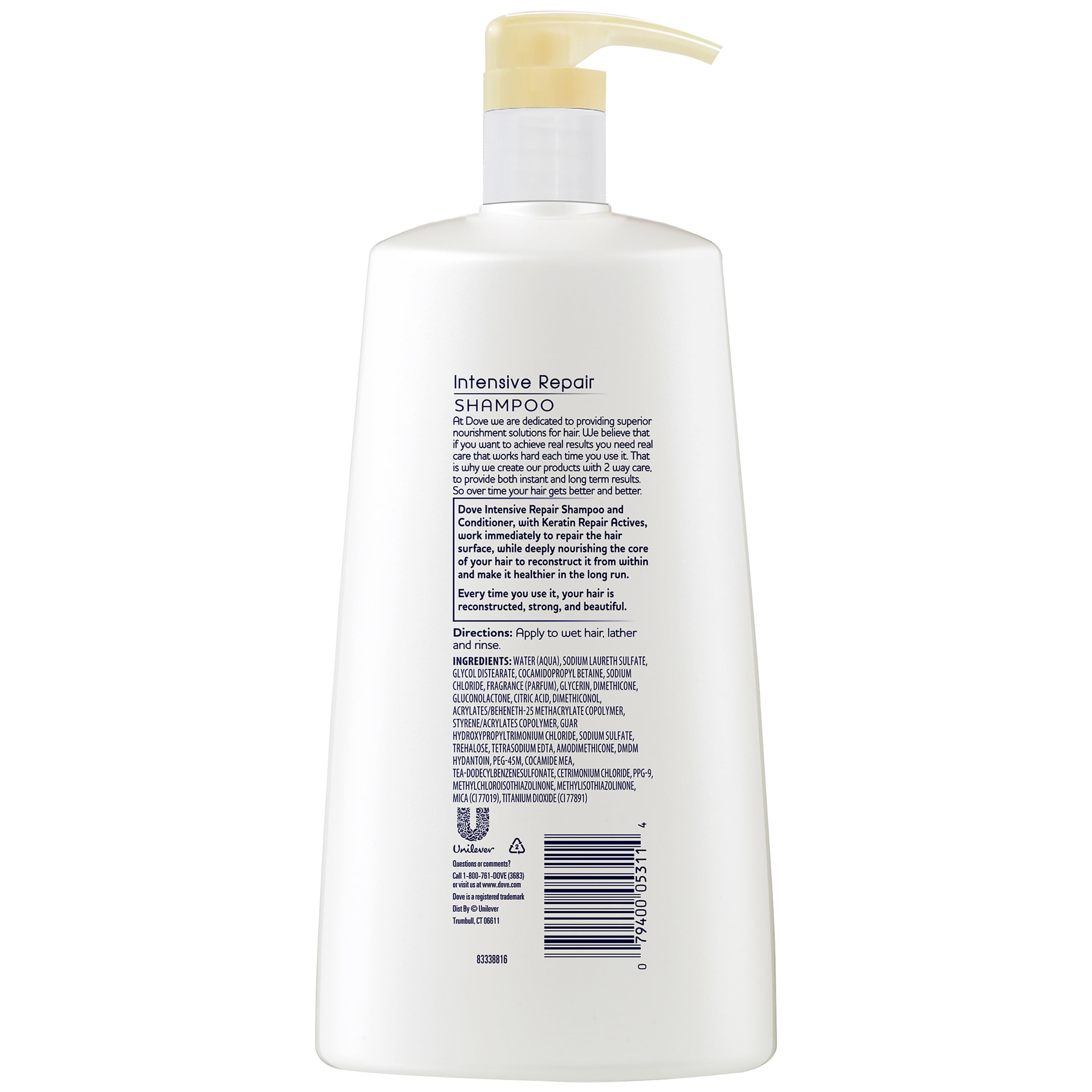Dove Nutritive Solutions Shampoo with Pump Intensive Repair 25.4 oz