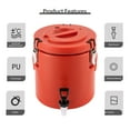 thumbnail image 3 of Stainless Steel Insulated Beverage Dispenser Insulated Thermal Hot and Cold Milk Red Portable, 3 of 17