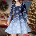 thumbnail image 2 of Christmas Dress Long Sleeve Crew Neck A-Line Girls Winter Dresses Girls Christmas Outfit Girls Dresses Size 10-13 Years, 2 of 5