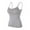 Grey, variant on Women's Camisole with Shelf Bra Adjustable Spaghetti Strap Tank Tops Basic Undershirts Strap Cami Layering Top