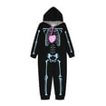 thumbnail image 4 of WXLWZYWL Family Halloween Pajamas Matching Sets Pullover Hoodies & Long Pants Halloween Skeleton Pajamas Funny Zipper Hooded Jumpsuit Pjs Matching Onesie Halloween Costumes, 4 of 5
