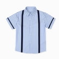 thumbnail image 6 of Girls' School Shirts Short Sleeve Uniform Solid/Striped Print Kids Button Down Collared Blouses Tops (9-10 Years, Light Blue #A), 6 of 6