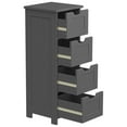 thumbnail image 2 of ZENSTYLE Bathroom Floor Cabinet Wood Free Standing Storage Organizer with 4 Drawers Gray, 2 of 8