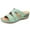 Green, variant on Pisexur Women's Wedge Sandals with Arch Support, Embroidered Fish Mouth Comfort Platforms Slippers for Women Indoor And Outdoor Summer Casual Walking Shoes Dressy Footwear