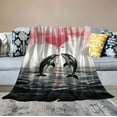 thumbnail image 2 of COMIO  Two Lovely Whales with Balloon Throw Blanket Super Soft Lightweight Blanket for All Seasons, 2 of 6
