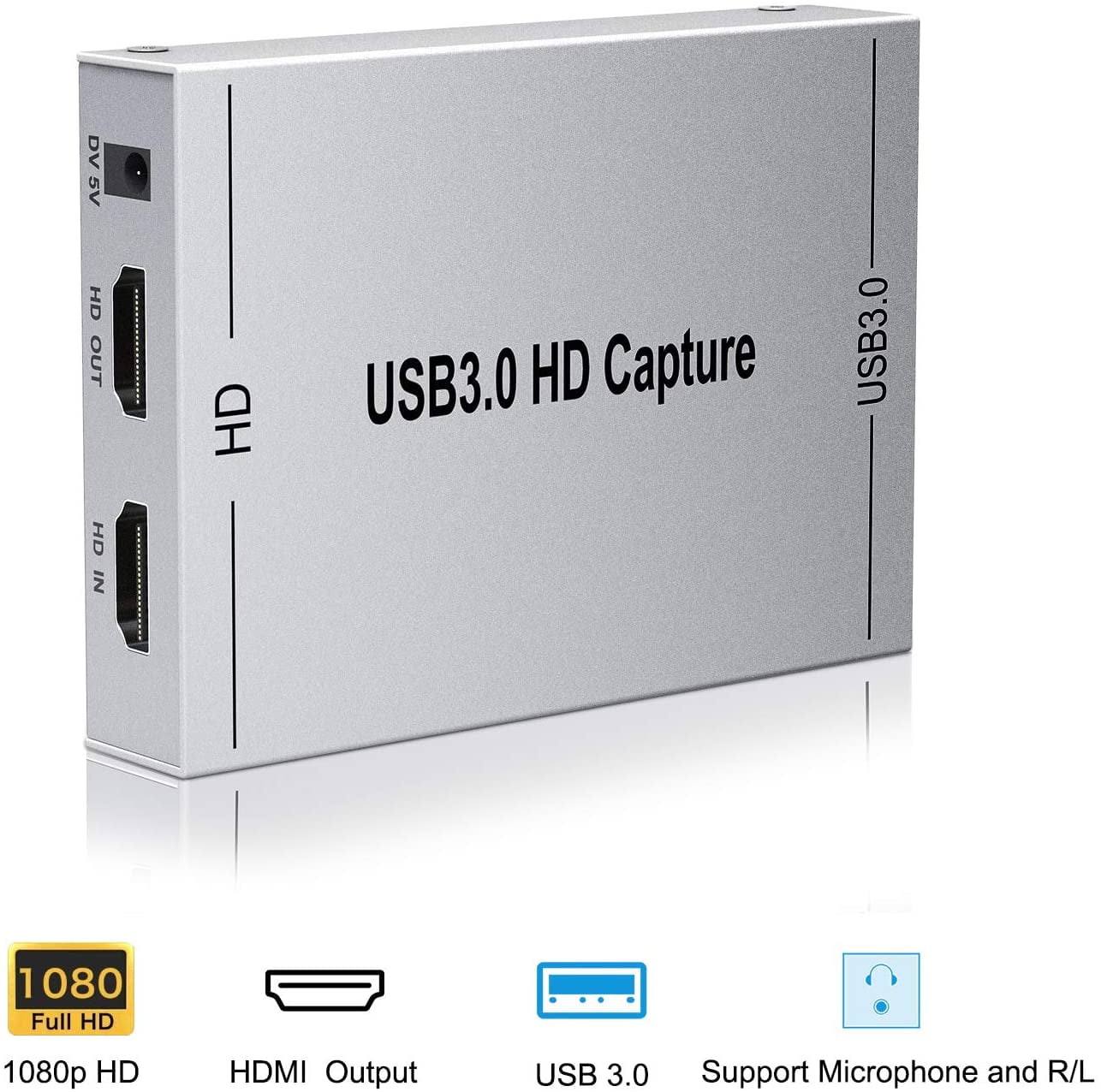 Hdmi Game Capture Card Ansten Usb3 0 Video Capture With Hdmi Loop Out Support Full Hd 1080p 60hz Mic In And Audio Out Compatible Windows Linux Youtube Obs Os X Twitch For Ps3 Ps4