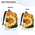 thumbnail image 3 of Naloa Golden Sunflower In Field Canvas Backpack for Men Women Rucksack Casual Travel Daypack College Tote Satchel Bookbag for Teens-Medium, 3 of 7