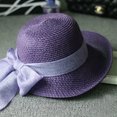 thumbnail image 6 of Women Sun Hats Fashionable Summer Wide Brim Cap BeachStraw Hat UV UPF50 Travel Packable, 6 of 7
