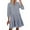 Dark Blue, variant on hotojiny Spring Dresses for Women Trendy Plaid V Neck Ruffle Hem Casual Dress 3/4 Sleeve Button down Tiered Tunic Dress