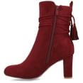 thumbnail image 3 of Journee Womens Zuri Inside Zip Block Heel Booties, 3 of 10