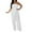 White, variant on Womens Jumpsuits Dressy Women's Casual off Shoulder Smocked Solid Color Strapless Belted Wide Leg Jumpsuit Romper With Pockets Jumpsuit for Women(White,L)