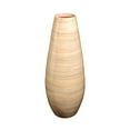 thumbnail image 5 of Villacera Handcrafted 22” Tall Natural Bamboo Vase | Decorative Tear Drop Floor Vase for Silk Plants, Flowers, Filler Decor | Sustainable Bamboo, 5 of 6