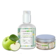 Monk Forest Green Apple Hair Mask & Shampoo (2 Pack) - Sulphate-Paraben Free | For All Hair Types | Provides Intense Hydration and Nourishment