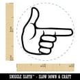 thumbnail image 2 of Finger Gun Hand Pointing Self-Inking Rubber Stamp Ink Stamper - UV Ink - Mini 1/2 Inch, 2 of 7
