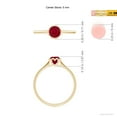 thumbnail image 6 of ANGARA Natural Classic Bezel-Set Round Ruby Floral Engagement Ring in 14K Yellow Gold for Women (Size-5mm) | July Birthstone, Birthday, Anniversary, Jewelry Gift for Women | Natural Ruby Ring, 6 of 10