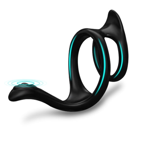 TLUDA Silicone Pleasure Ring Penis Ring for Men and Couple Black
