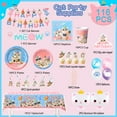 thumbnail image 6 of Cat Birthday Party Supplies,Cat Party Decorations&Tableware Set-Kitten Birthday Party Decoration Balloons Banner&Cat Party Plates Cups Napkins Tablecloth etc Cat Themed Birthday Party Supplies, 6 of 8
