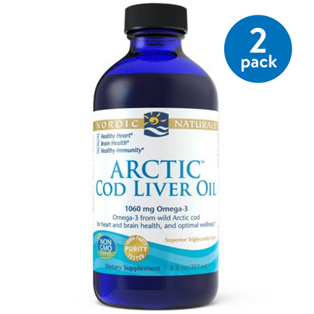 Norwegian Cod Liver Oil - (2 pack) Nordic Naturals Cod Liver Oil Liquid, Natural, 750 Mg, 8 Oz