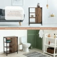 thumbnail image 5 of Landia Home 34"H x 24” W x 13"D Bathroom Cabinet with Steel Frame, 3 Shelves, Brown, CVA6114U, 5 of 7