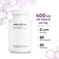 thumbnail image 6 of SuperSmart - SAM-e 200 mg (S-Adenosyl Methionine) | Non-GMO & Gluten Free - 60 DR Capsules, 6 of 9