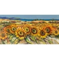thumbnail image 3 of Florio, Luigi 24x14 Black Modern Framed Museum Art Print Titled - Campo di girasoli, 3 of 5